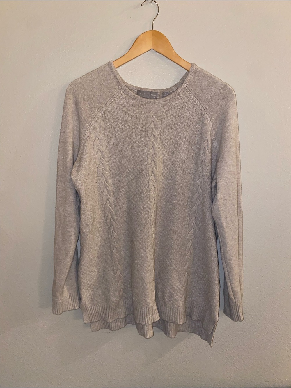 Evolution by Cyrus Tan Cable Knit Pullover Sweater Size 1X
